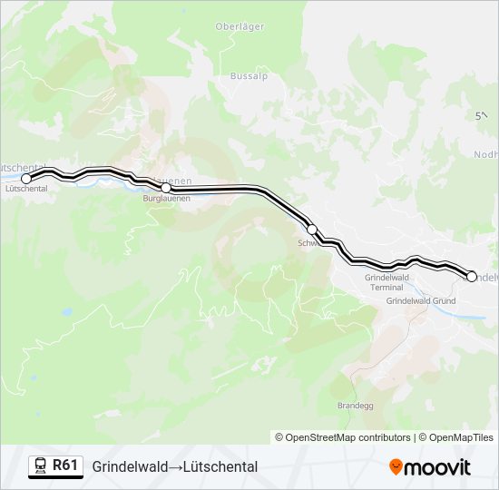R61 Train Line Map