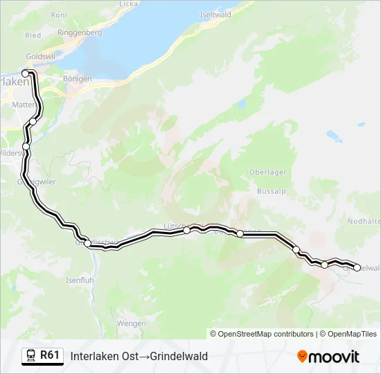 R61 Train Line Map