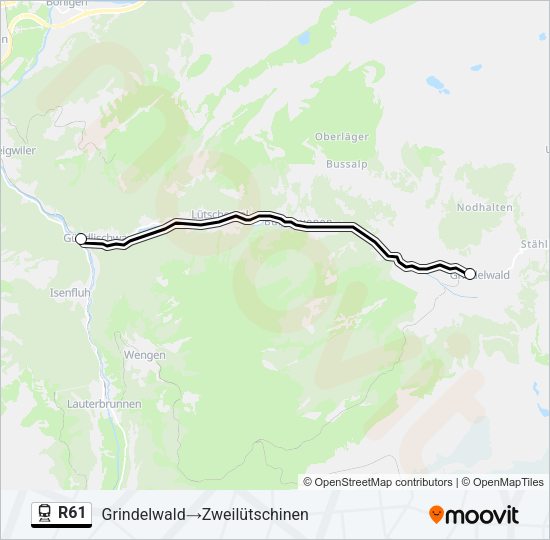 R61 Train Line Map