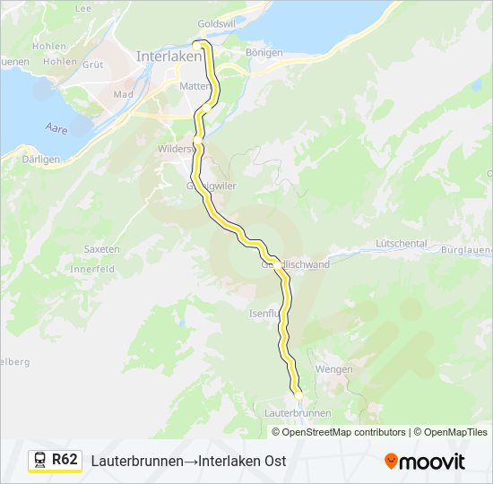 R62 Train Line Map
