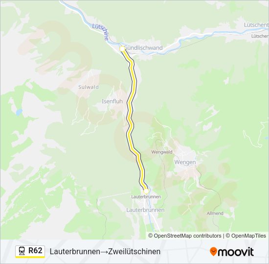 R62 Train Line Map
