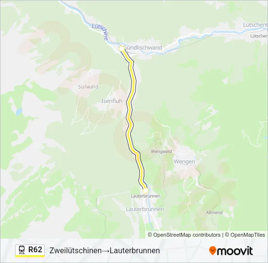 R62 Train Line Map