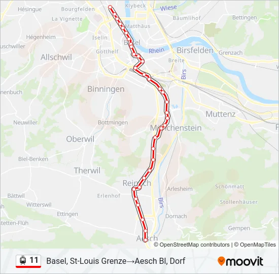 11 Bus Line Map