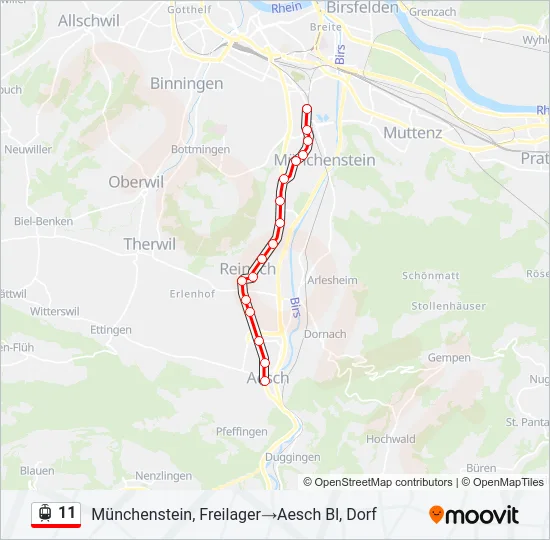 11 Bus Line Map