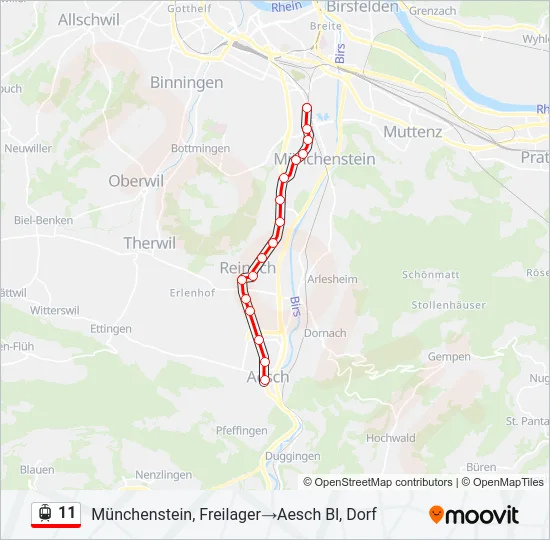 11 Bus Line Map
