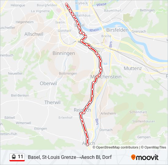 11 Light Rail Line Map