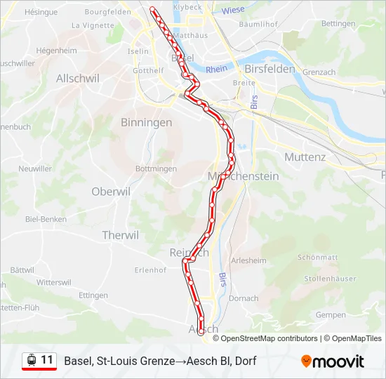 11 Bus Line Map