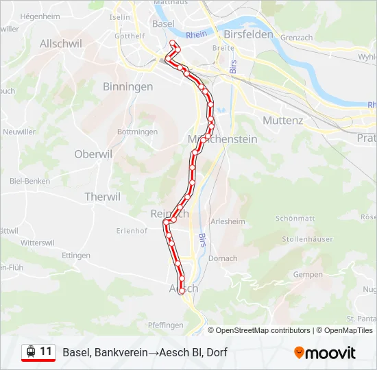 11 Bus Line Map