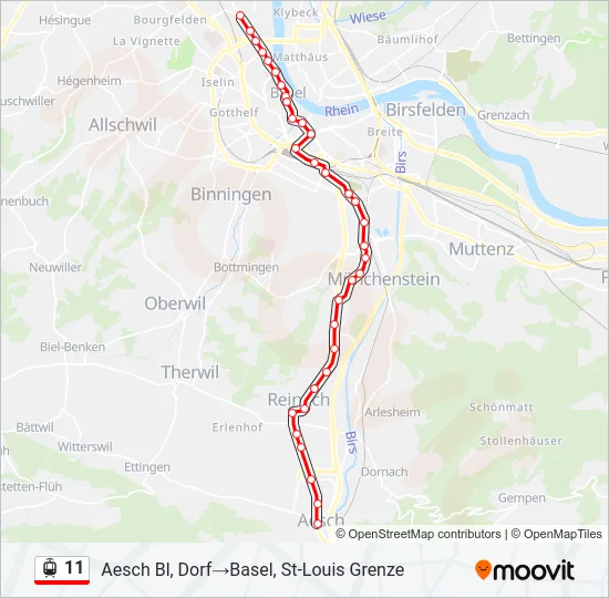 11 Bus Line Map