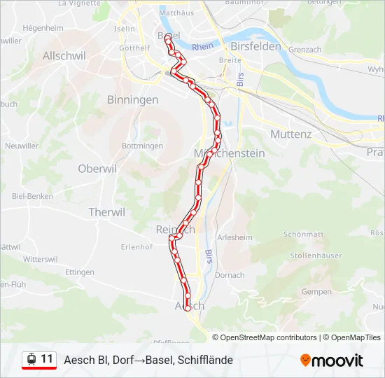 11 Bus Line Map