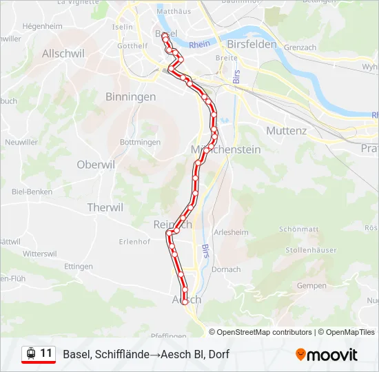 11 Bus Line Map