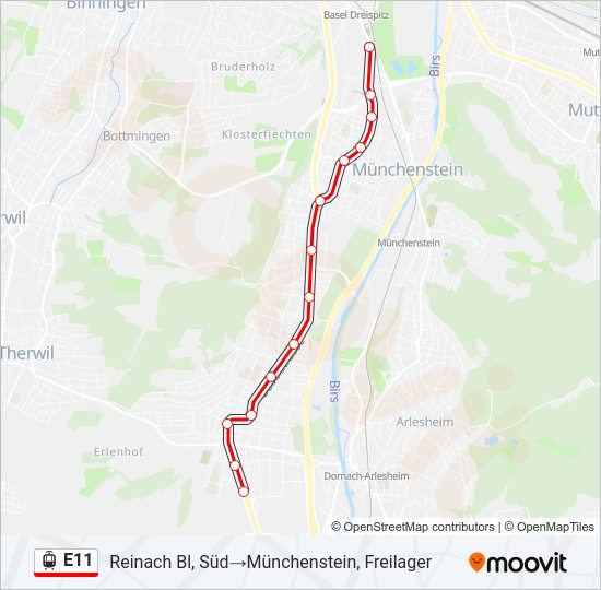 E11 Light Rail Line Map