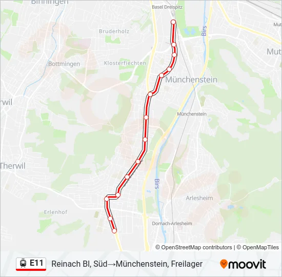 E11 Light Rail Line Map
