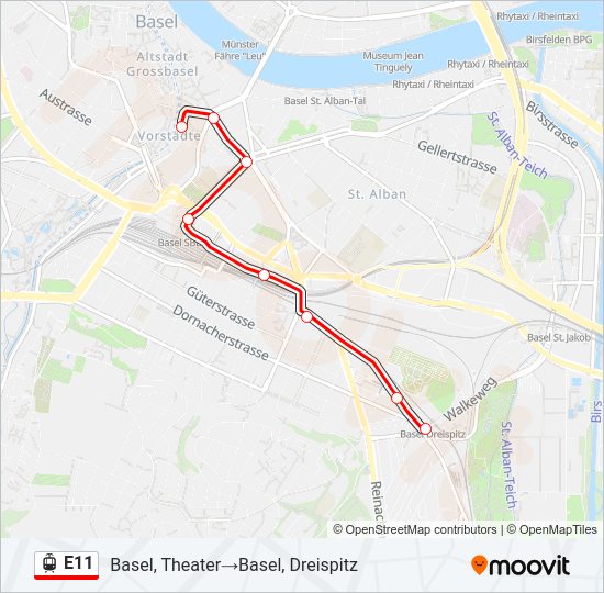 E11 Light Rail Line Map