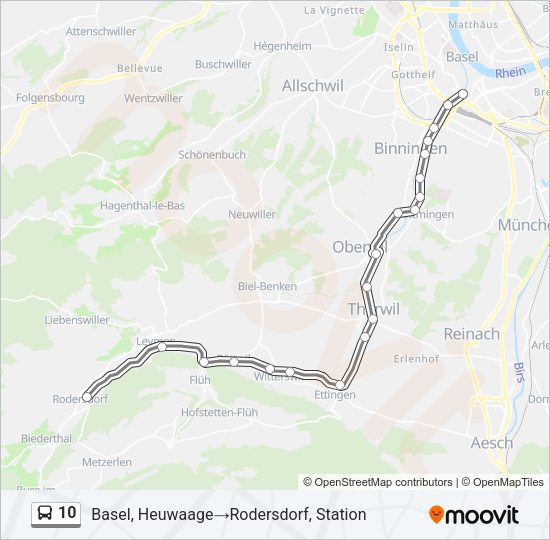 10 Bus Line Map