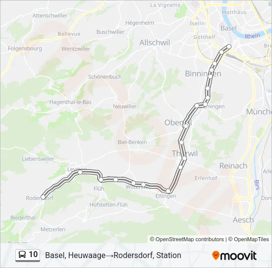 10 Bus Line Map