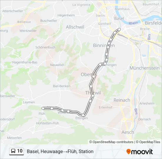 10 Bus Line Map