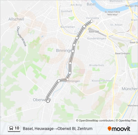 10 Bus Line Map