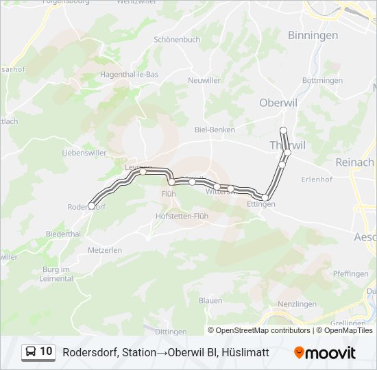 10 Bus Line Map