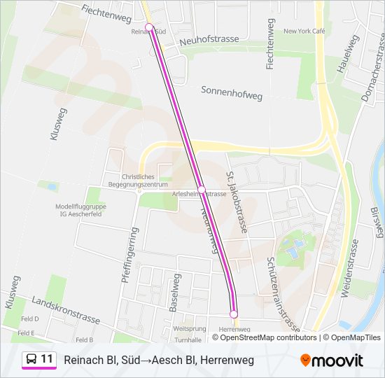 11 Bus Line Map
