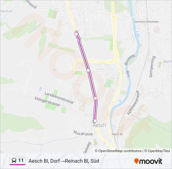 11 Bus Line Map