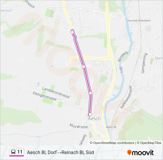 11 Bus Line Map