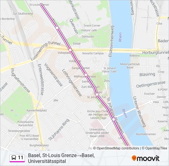 11 Bus Line Map