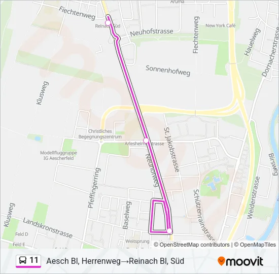 11 Bus Line Map