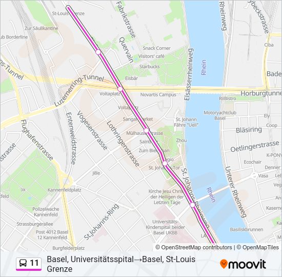 11 Bus Line Map