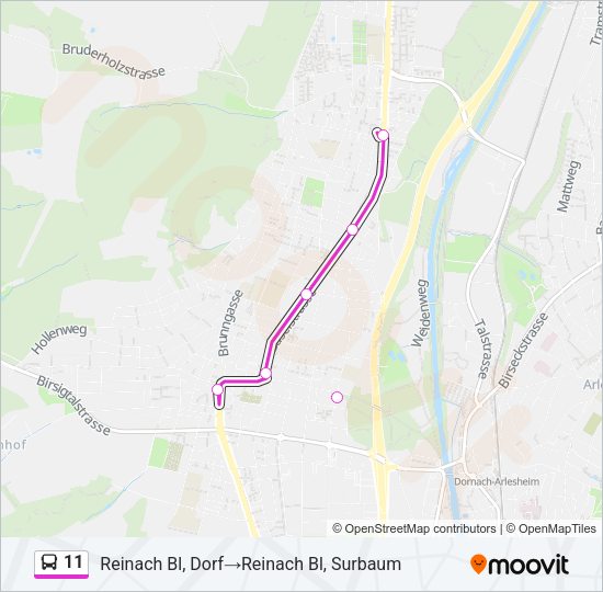 11 Bus Line Map