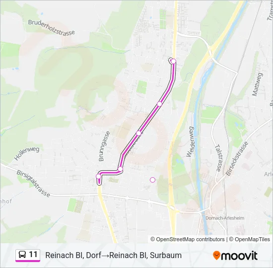 11 Bus Line Map