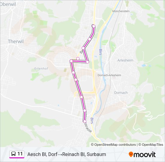 11 Bus Line Map