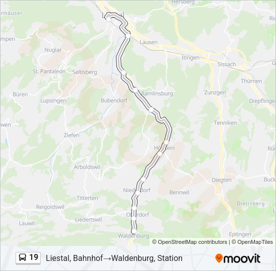 19 Bus Line Map