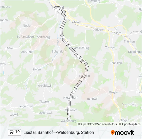 19 Bus Line Map