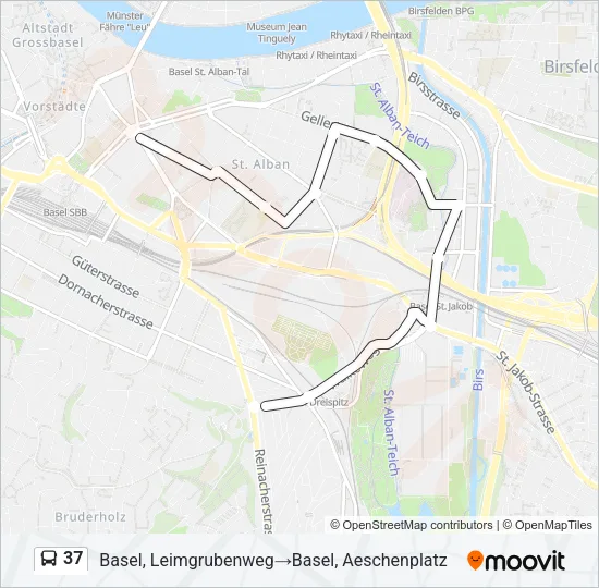 37 Bus Line Map