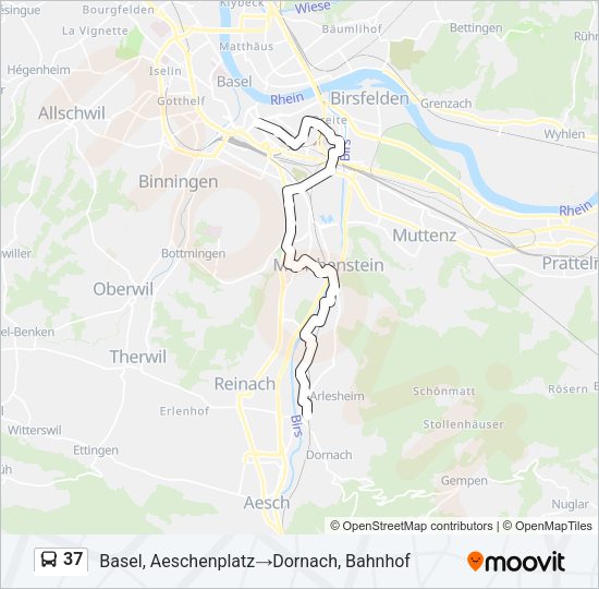 37 Bus Line Map