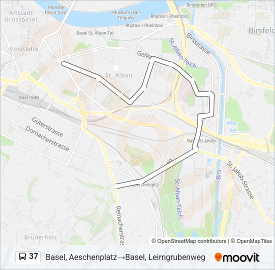 37 Bus Line Map