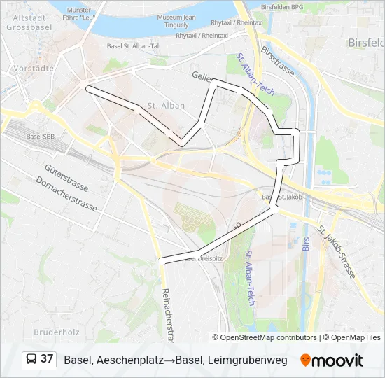 37 Bus Line Map