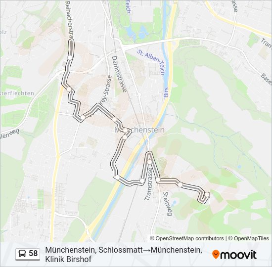 58 Bus Line Map