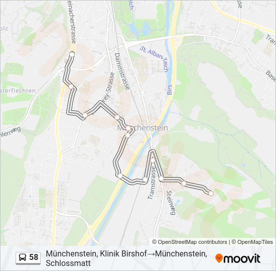 58 Bus Line Map