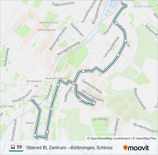 59 Bus Line Map