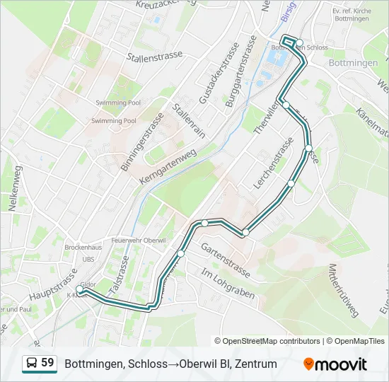 59 Bus Line Map