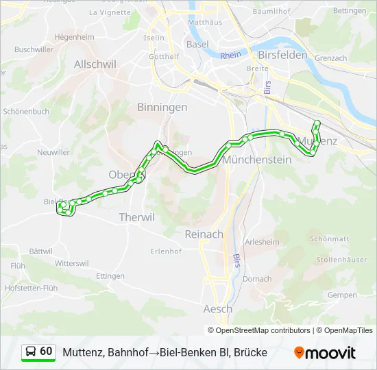 60 Bus Line Map