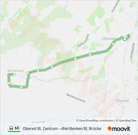 60 Bus Line Map