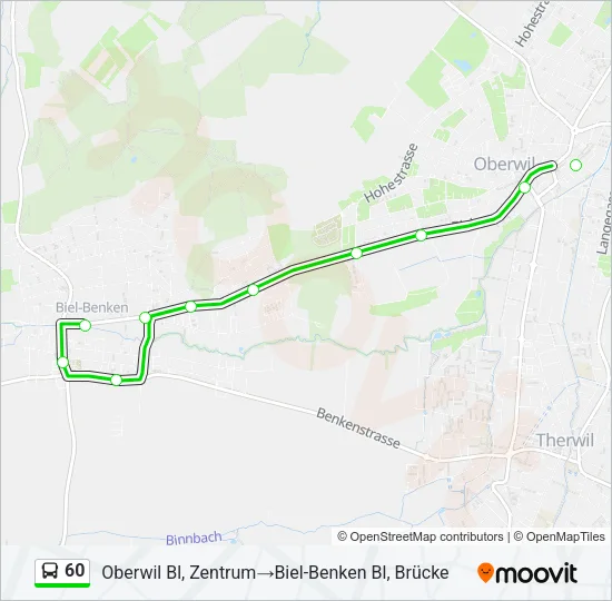 60 Bus Line Map