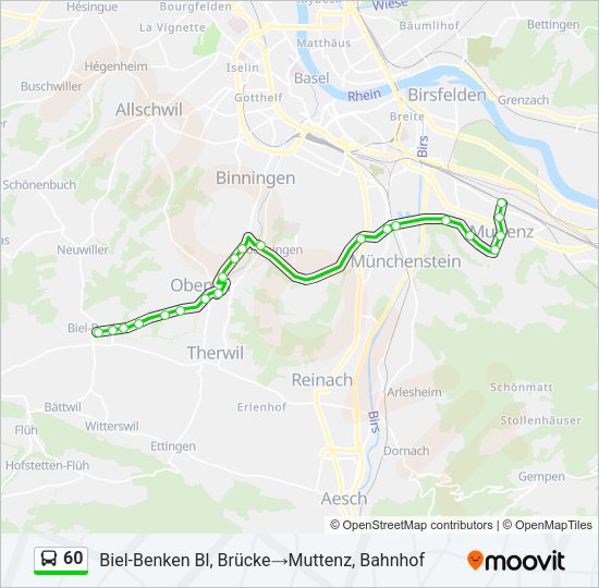 60 Bus Line Map