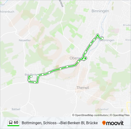 60 Bus Line Map