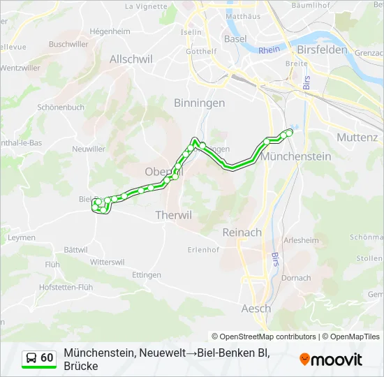 60 Bus Line Map