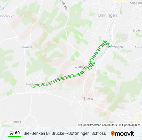 60 Bus Line Map