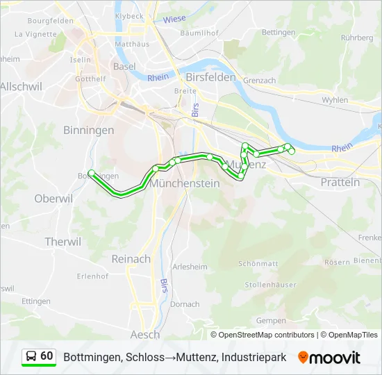 60 Bus Line Map